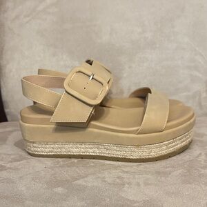 Michael Shannon Tan Platform Sandals
